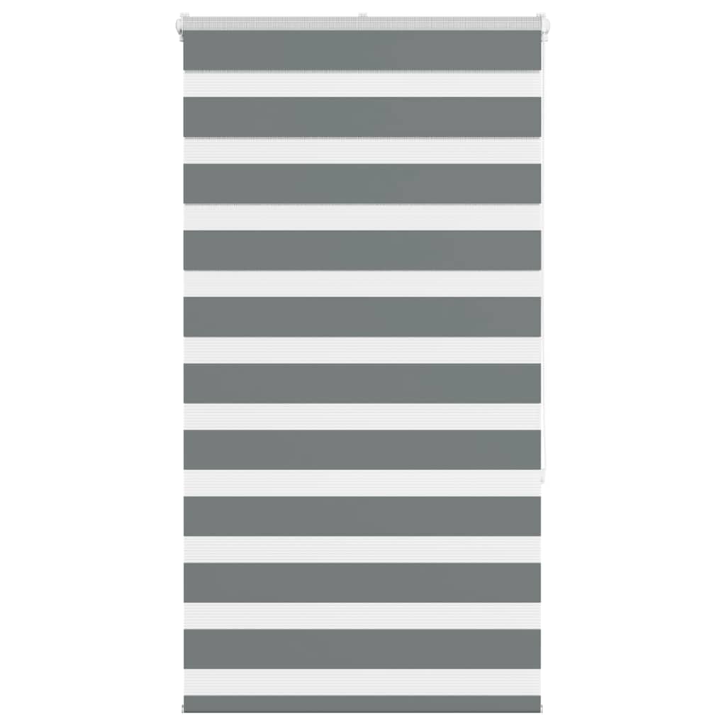 Vidaxl Zebra Roller Blind 75x150 cm Stoffbreite 70,9 cm dunkelgrau