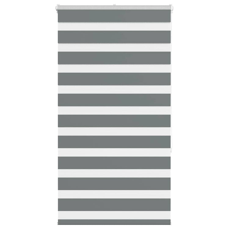 Vidaxl Zebra Roller Blind 75x150 cm Stoffbreite 70,9 cm dunkelgrau
