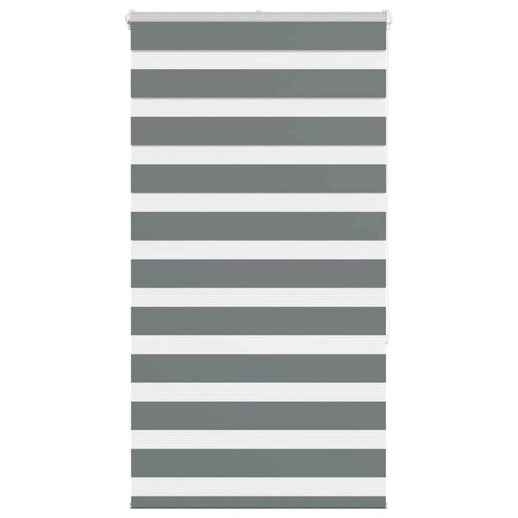 Vidaxl Zebra Roller Blind 85x150 cm Stoffbreite 80,9 cm dunkelgrau