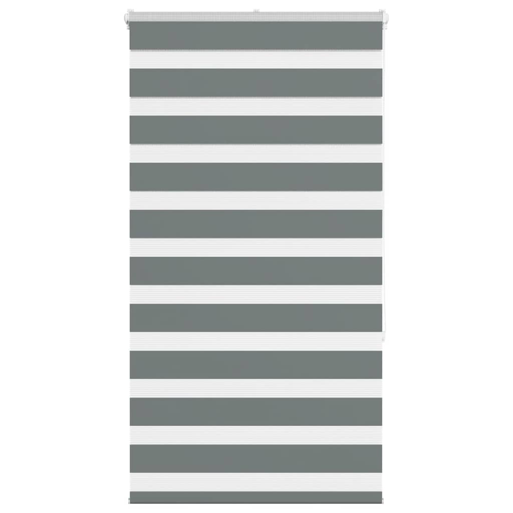 Vidaxl Zebra Roller Blind 90x150 cm Staubbreite 85,9 cm dunkelgrau