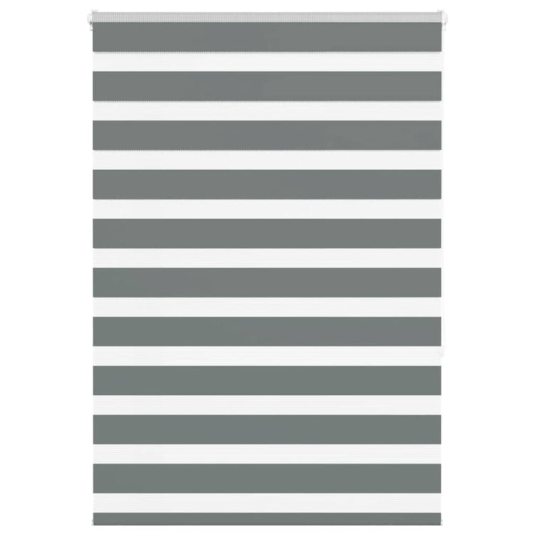 Vidaxl Zebra Roller Blind 95x150 cm Stoffbreite 90,9 cm dunkelgrau