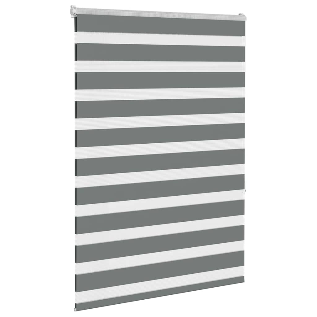 Vidaxl Zebra Roller Blind 95x150 cm Stoffbreite 90,9 cm dunkelgrau
