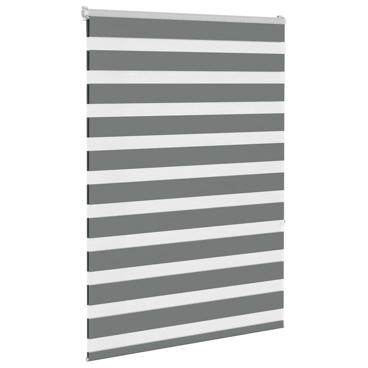 Vidaxl Zebra Roller Blind 95x150 cm Stoffbreite 90,9 cm dunkelgrau