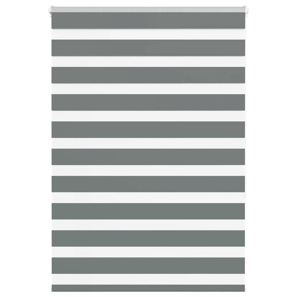 VidaXL Zebra-Rollo 105x150 cm Stoffbreite 100,9 cm Dunkelgrau