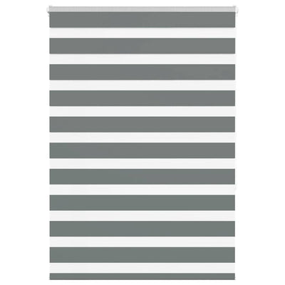 VidaXL Zebra-Rollo 105x150 cm Stoffbreite 100,9 cm Dunkelgrau