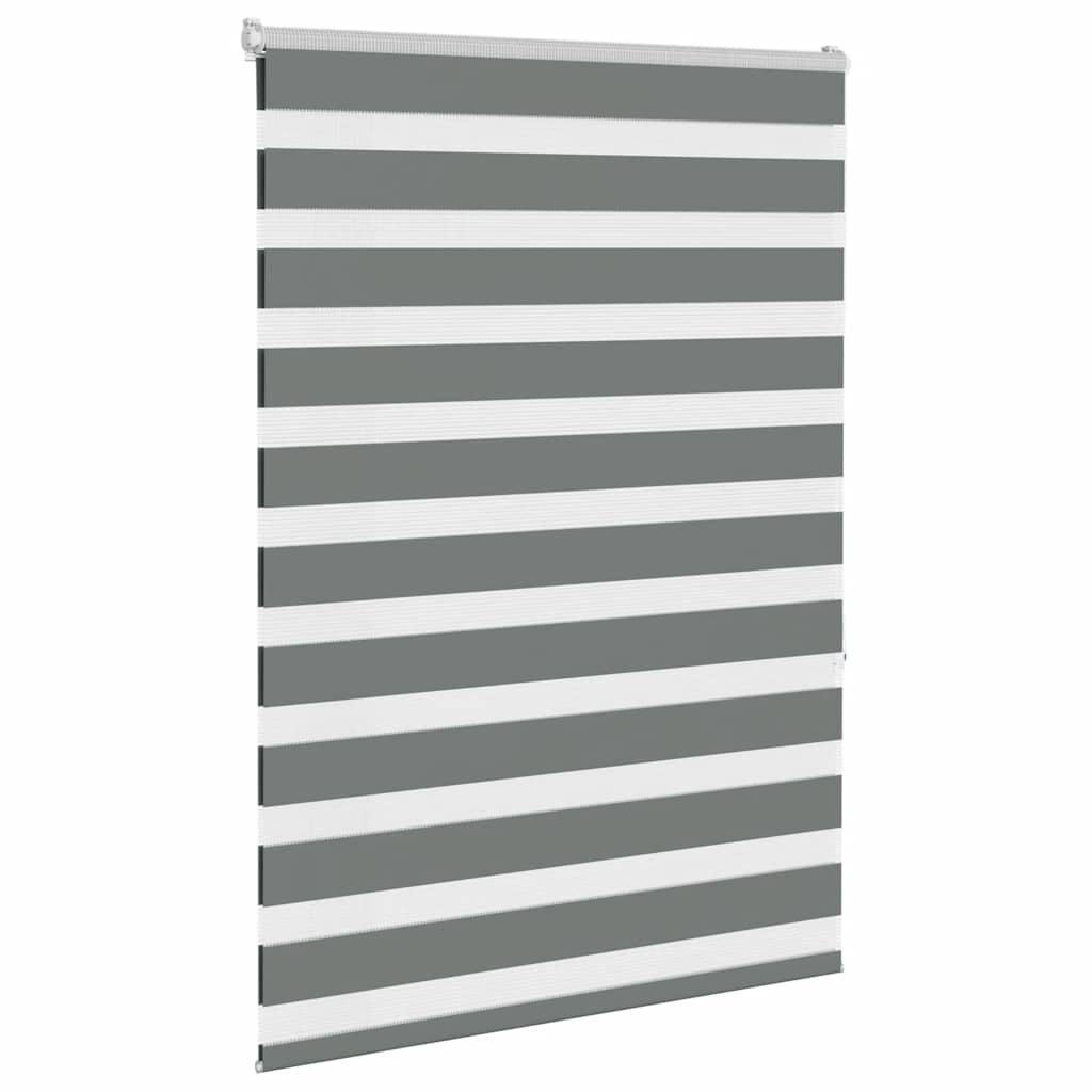 VidaXL Zebra-Rollo 105x150 cm Stoffbreite 100,9 cm Dunkelgrau