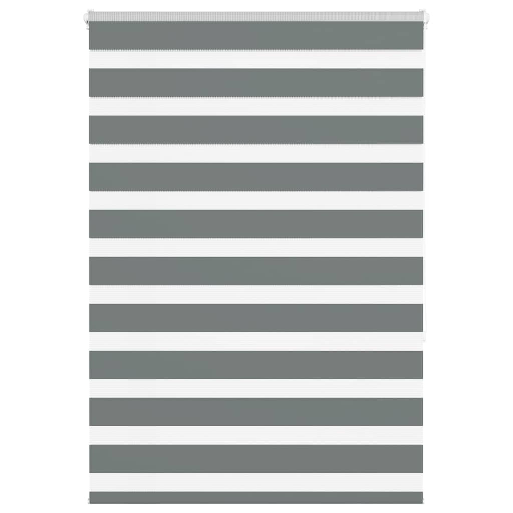 Vidaxl Zebra Roller Blind 110x150 cm Stoffbreite 105,9 cm dunkelgrau