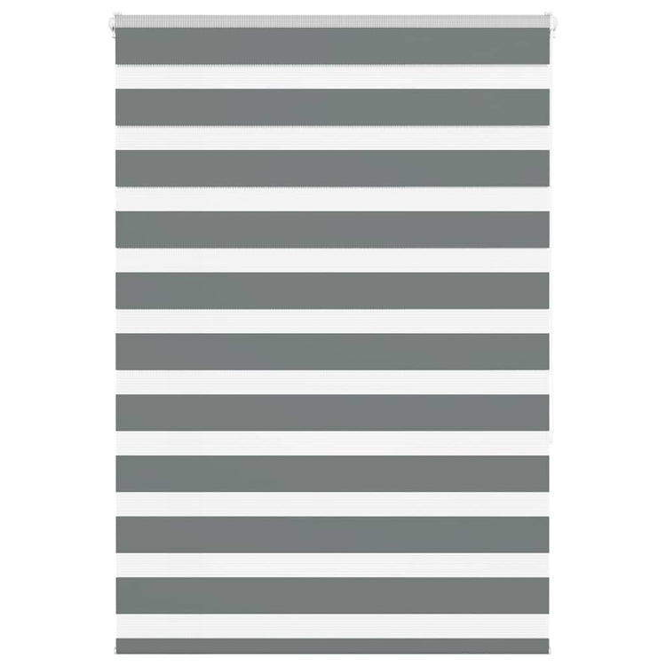 Vidaxl Zebra Roller Blind 110x150 cm Stoffbreite 105,9 cm dunkelgrau