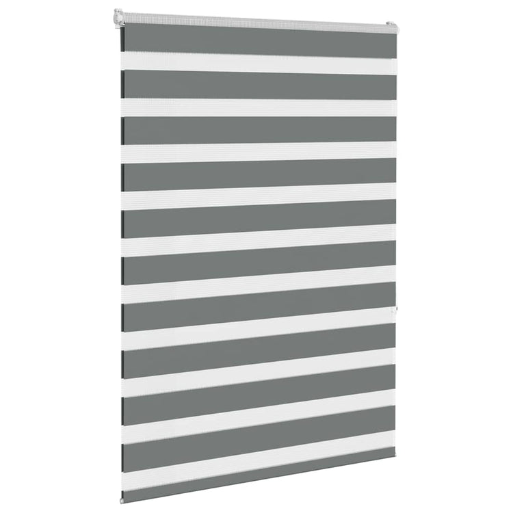 Vidaxl Zebra Roller Blind 110x150 cm Stoffbreite 105,9 cm dunkelgrau