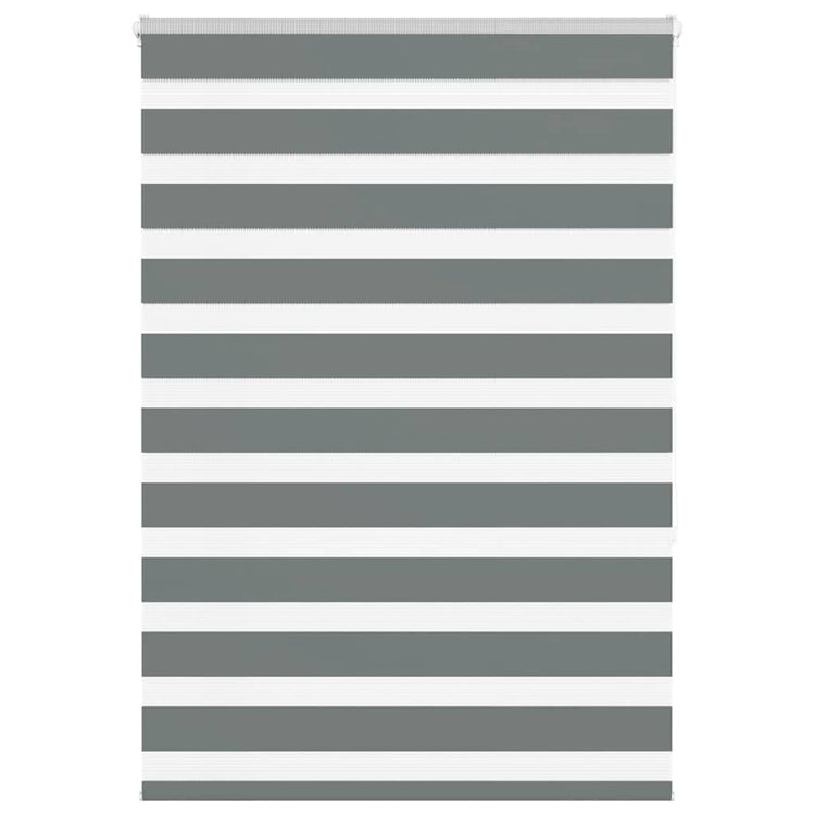 Vidaxl Zebra Roller Blind 115x150 cm Stoffbreite 110,9 cm dunkelgrau
