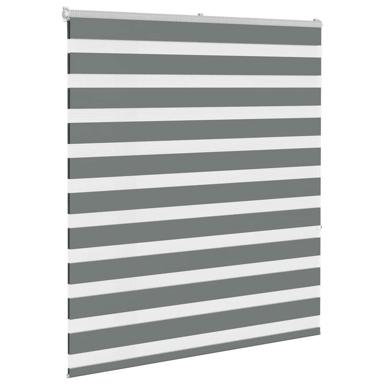 Vidaxl Zebra Roller Blind 120x150 cm Stoffbreite 115,9 cm dunkelgrau