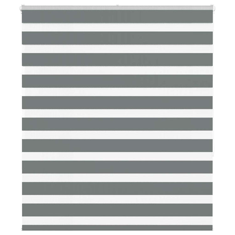 Vidaxl Zebra Roller Blind 105x150 cm Stoffbreite 100,9 cm dunkelgrau