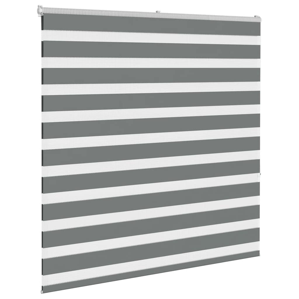 VidaXL Zebra-Rollo 140x150 cm Stoffbreite 135,9 cm Dunkelgrau
