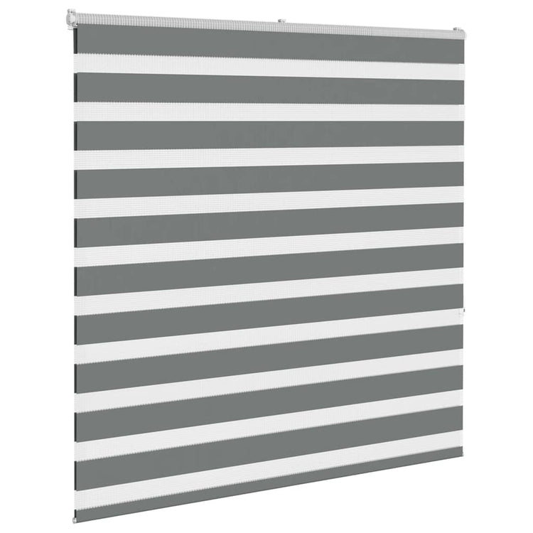 VidaXL Zebra-Rollo 145x150 cm Stoffbreite 140,9 cm Dunkelgrau