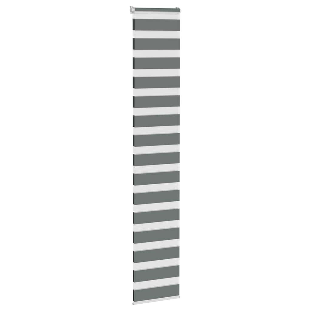 Vidaxl Zebra Roller Blind 50x200 cm Staubbreite 45,9 cm dunkelgrau