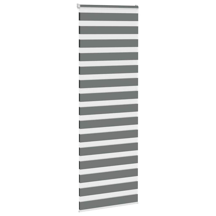 Vidaxl Zebra Roller Blind 75x200 cm Stoffbreite 70,9 cm dunkelgrau