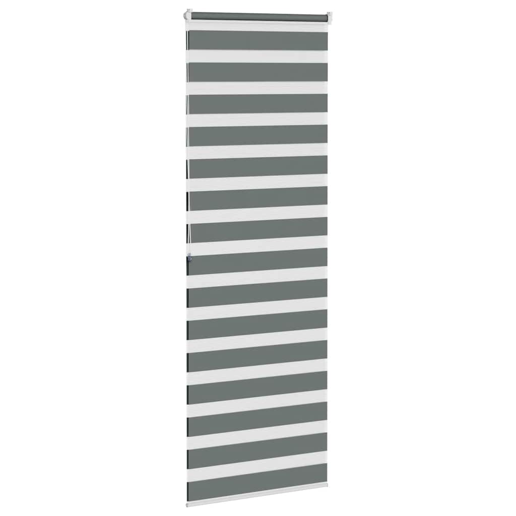 Vidaxl Zebra Roller Blind 80x200 cm Staubbreite 75,9 cm dunkelgrau