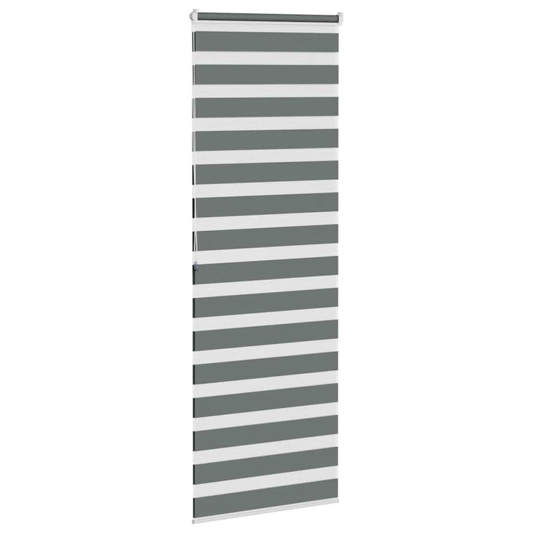 Vidaxl Zebra Roller Blind 80x200 cm Staubbreite 75,9 cm dunkelgrau