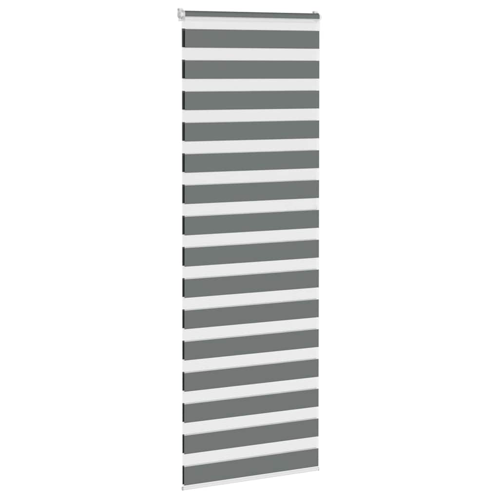 VidaXL Zebra-Rollo 85x200 cm Stoffbreite 80,9 cm Dunkelgrau