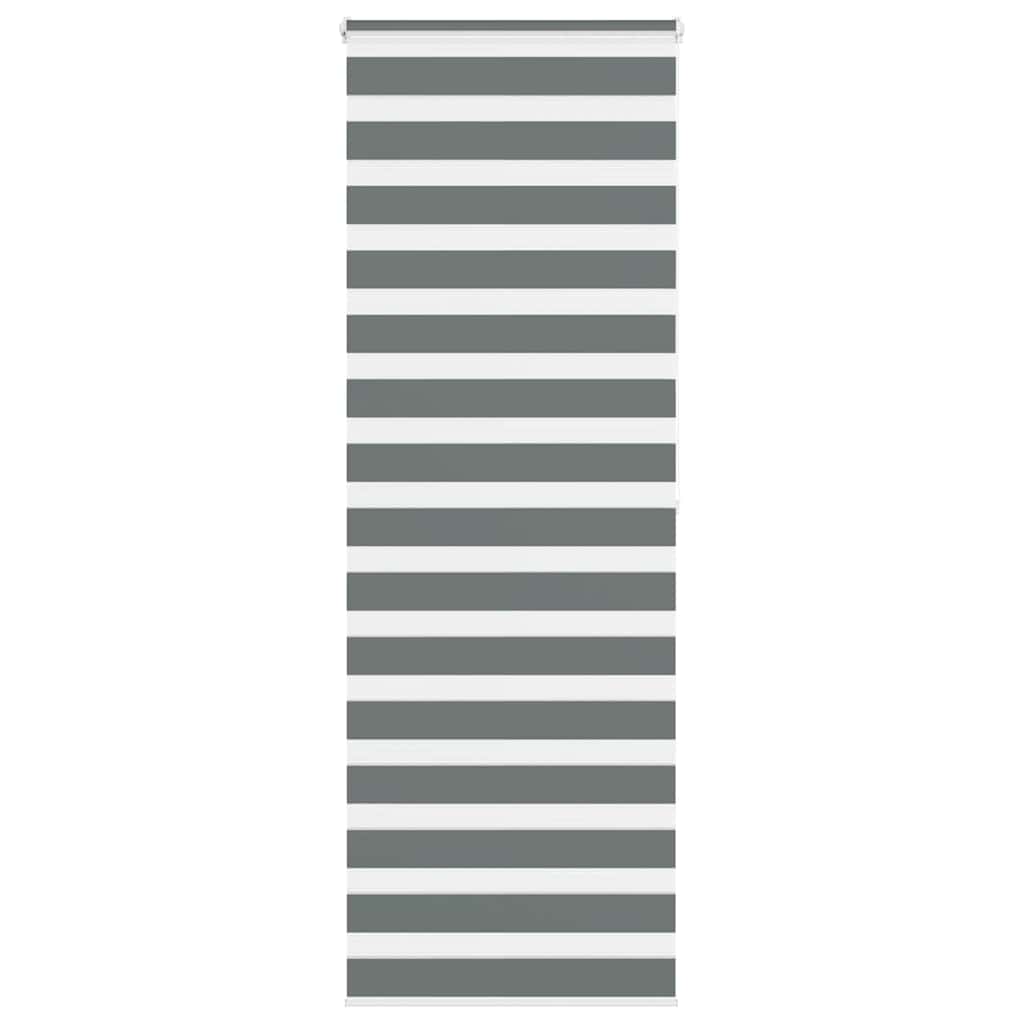 VidaXL Zebra-Rollo 90x200 cm Stoffbreite 85,9 cm Dunkelgrau