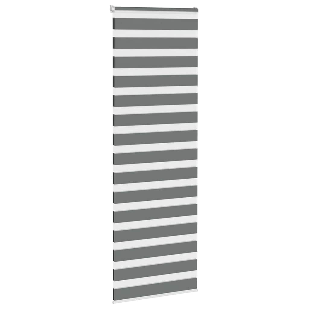 VidaXL Zebra-Rollo 90x200 cm Stoffbreite 85,9 cm Dunkelgrau