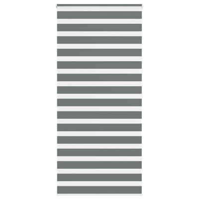 VidaXL Zebra-Rollo 95x200 cm Stoffbreite 90,9 cm Dunkelgrau