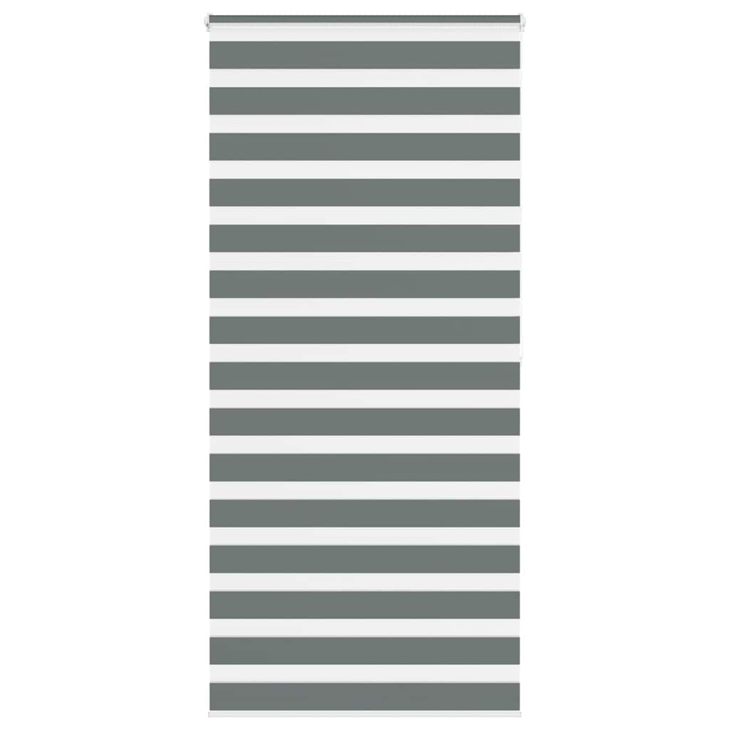 VidaXL Zebra-Rollo 105x200 cm Stoffbreite 100,9 cm Dunkelgrau