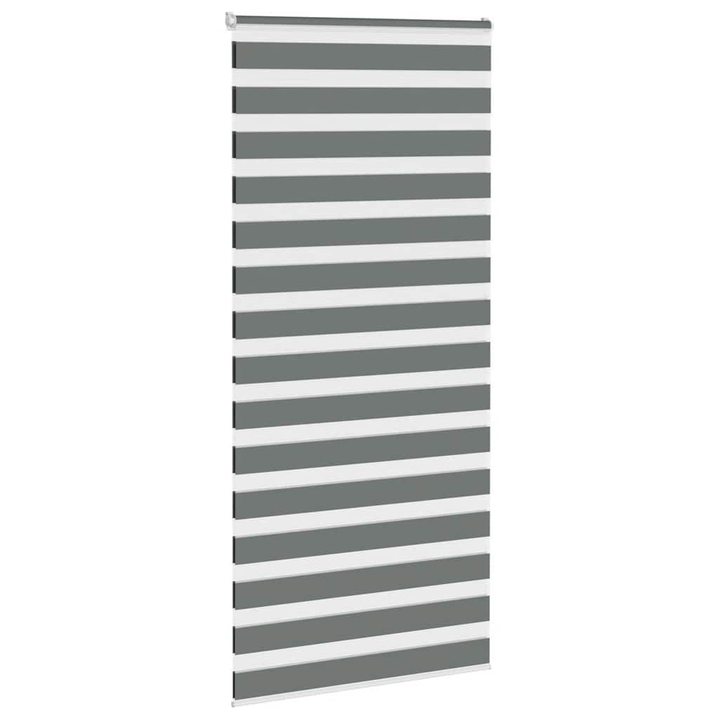 VidaXL Zebra-Rollo 105x200 cm Stoffbreite 100,9 cm Dunkelgrau