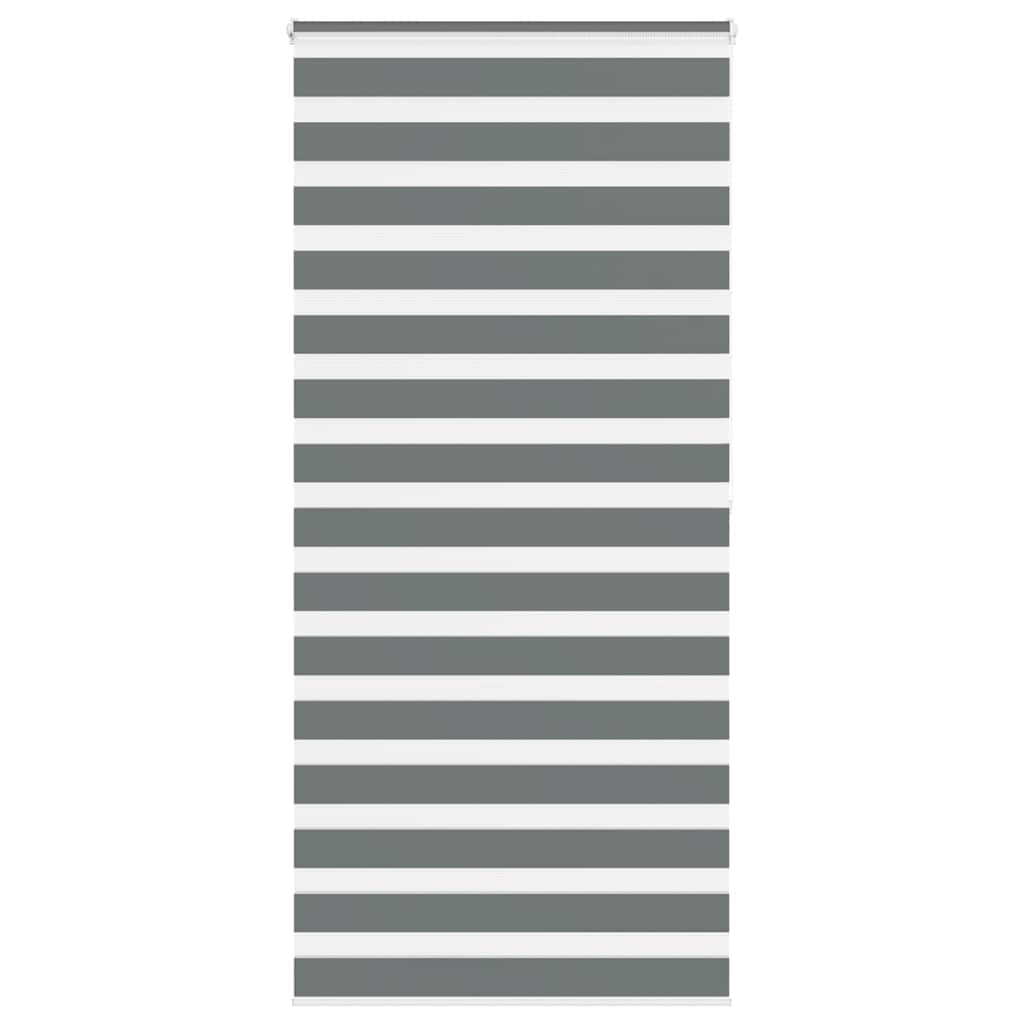 Vidaxl Zebra Roller Blind 110x200 cm Stoffbreite 105,9 cm dunkelgrau