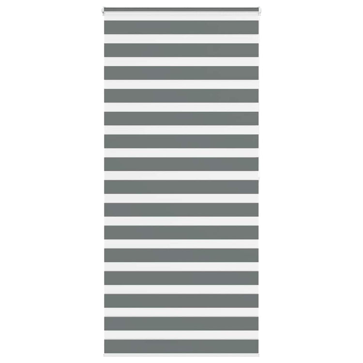 Vidaxl Zebra Roller Blind 110x200 cm Stoffbreite 105,9 cm dunkelgrau