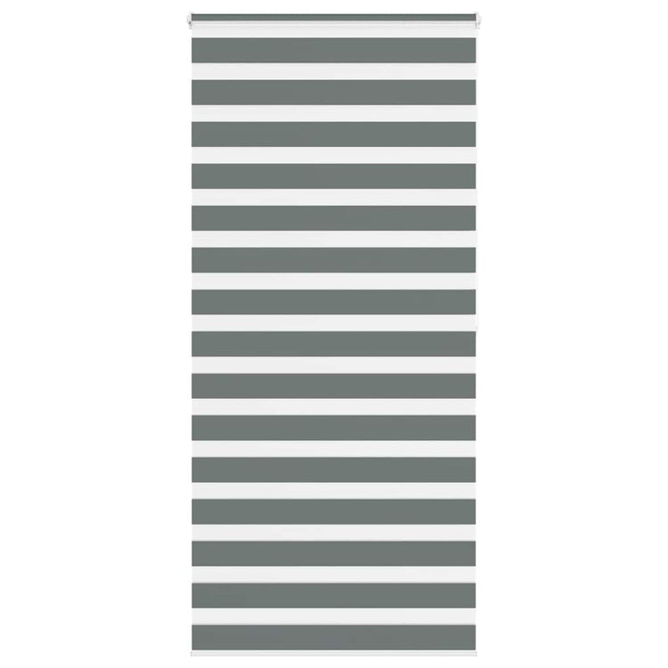 Vidaxl Zebra Roller Blind 115x200 cm Stoffbreite 110,9 cm dunkelgrau