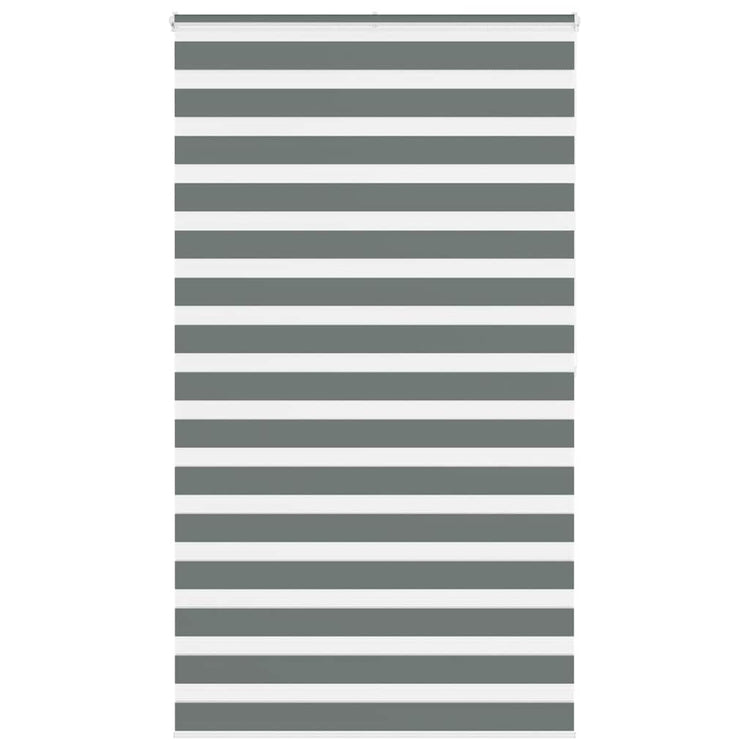 Vidaxl Zebra Roller Blind 120x200 cm Stoffbreite 115,9 cm dunkelgrau