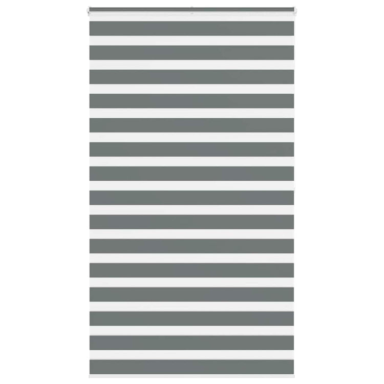 Vidaxl Zebra Roller Blind 125x200 cm Stoffbreite 120,9 cm dunkelgrau