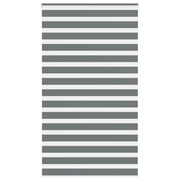 Vidaxl Zebra Roller Blind 130x200 cm Stoffbreite 125,9 cm dunkelgrau - afbeelding 1