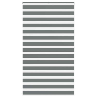 Vidaxl Zebra Roller Blind 130x200 cm Stoffbreite 125,9 cm dunkelgrau