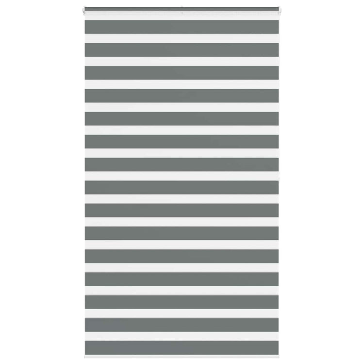 Vidaxl Zebra Roller Blind 130x200 cm Stoffbreite 125,9 cm dunkelgrau
