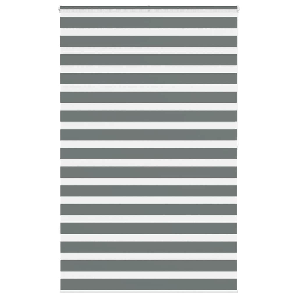 Vidaxl Zebra Roller Blind 140x200 cm Stoffbreite 135,9 cm dunkelgrau