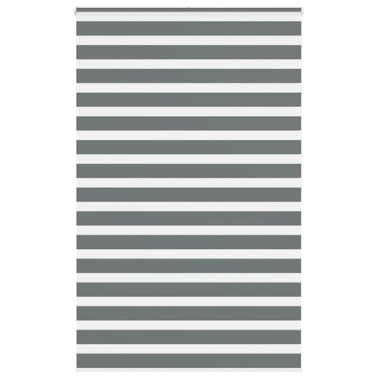 Vidaxl Zebra Roller Blind 145x200 cm Stoffbreite 140,9 cm dunkelgrau