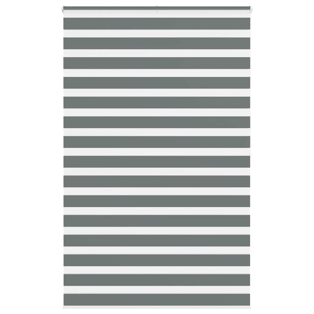 Vidaxl Zebra Roller Blind 150x200 cm Stoffbreite 145,9 cm dunkelgrau