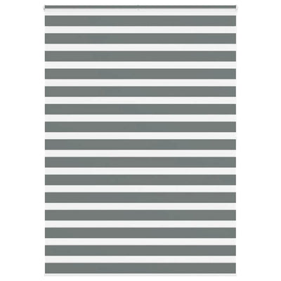 Vidaxl Zebra Roller Blind 155x200 cm Stoffbreite 150,9 cm dunkelgrau
