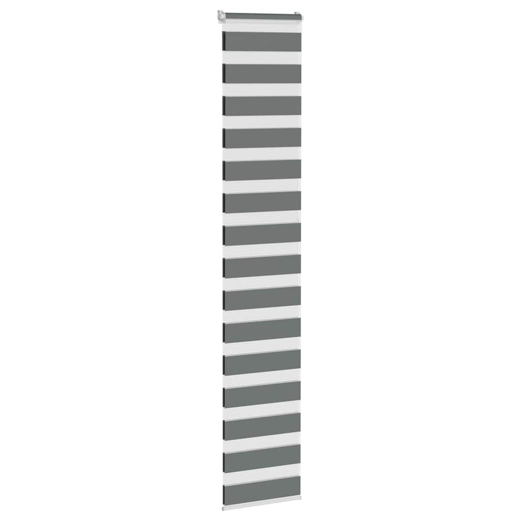 VidaXL Zebra-Rollo 45x230 cm Stoffbreite 40,9 cm Dunkelgrau