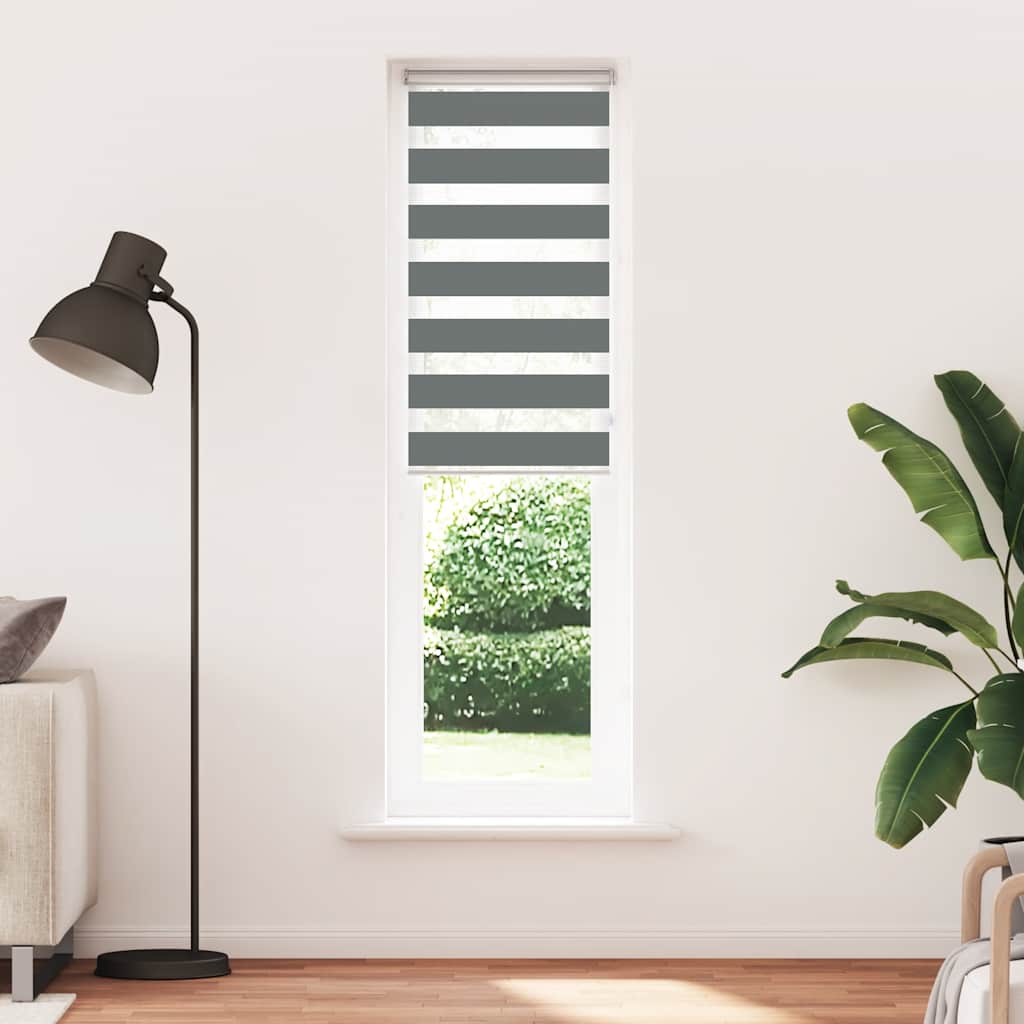 VidaXL Zebra-Rollo 60x230 cm Stoffbreite Dunkelgrau 55,9 cm