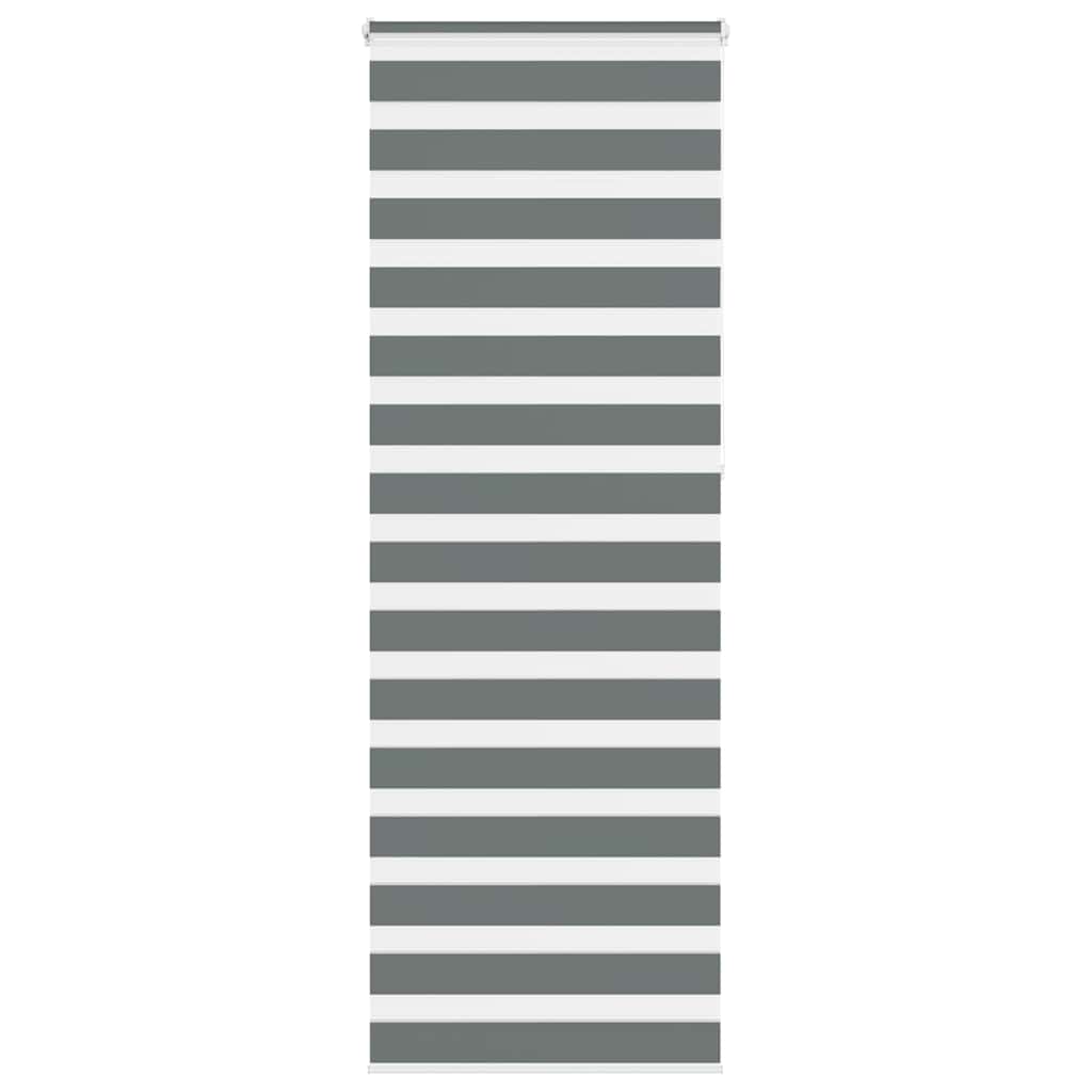 Vidaxl Zebra Roller Blind 75x230 cm Stoffbreite 70,9 cm dunkelgrau