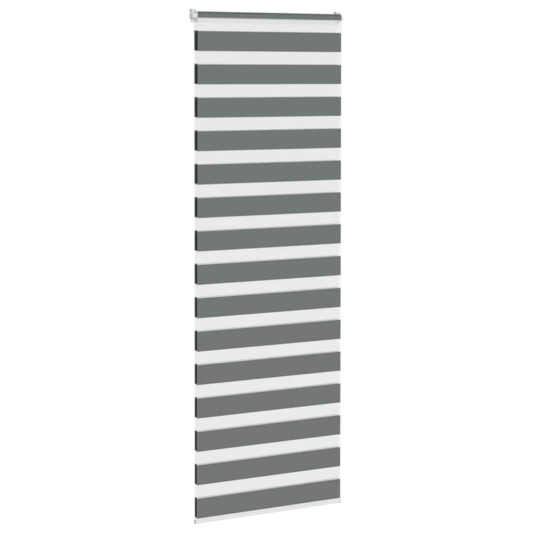 Vidaxl Zebra Roller Blind 75x230 cm Stoffbreite 70,9 cm dunkelgrau