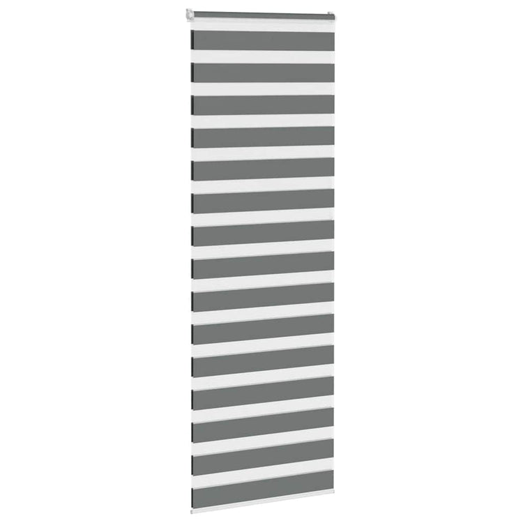 VidaXL Zebra-Rollo 80x230 cm Stoffbreite 75,9 cm Dunkelgrau