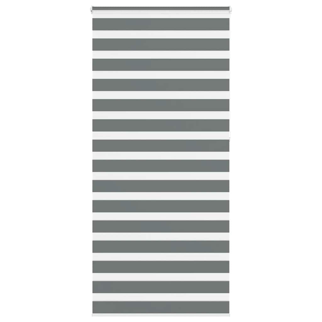 Vidaxl Zebra Roller Blind 95x230 cm Stoffbreite 90,9 cm dunkelgrau