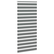 Vidaxl Zebra Roller Blind 115x230 cm Stoffbreite 110,9 cm dunkelgrau - afbeelding 3