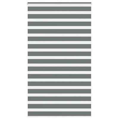 Vidaxl Zebra Roller Blind 120x230 cm Stoffbreite 115,9 cm dunkelgrau