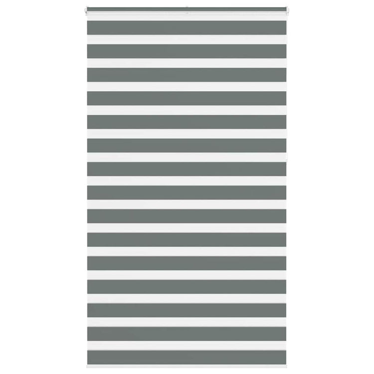 Vidaxl Zebra Roller Blind 120x230 cm Stoffbreite 115,9 cm dunkelgrau