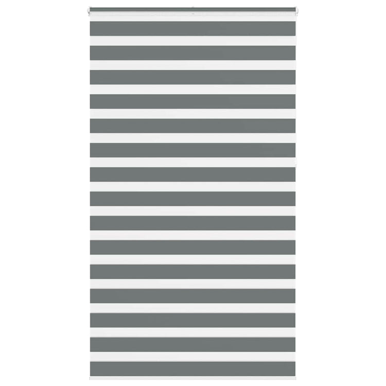 Vidaxl Zebra Roller Blind 125x230 cm Stoffbreite 120,9 cm dunkelgrau